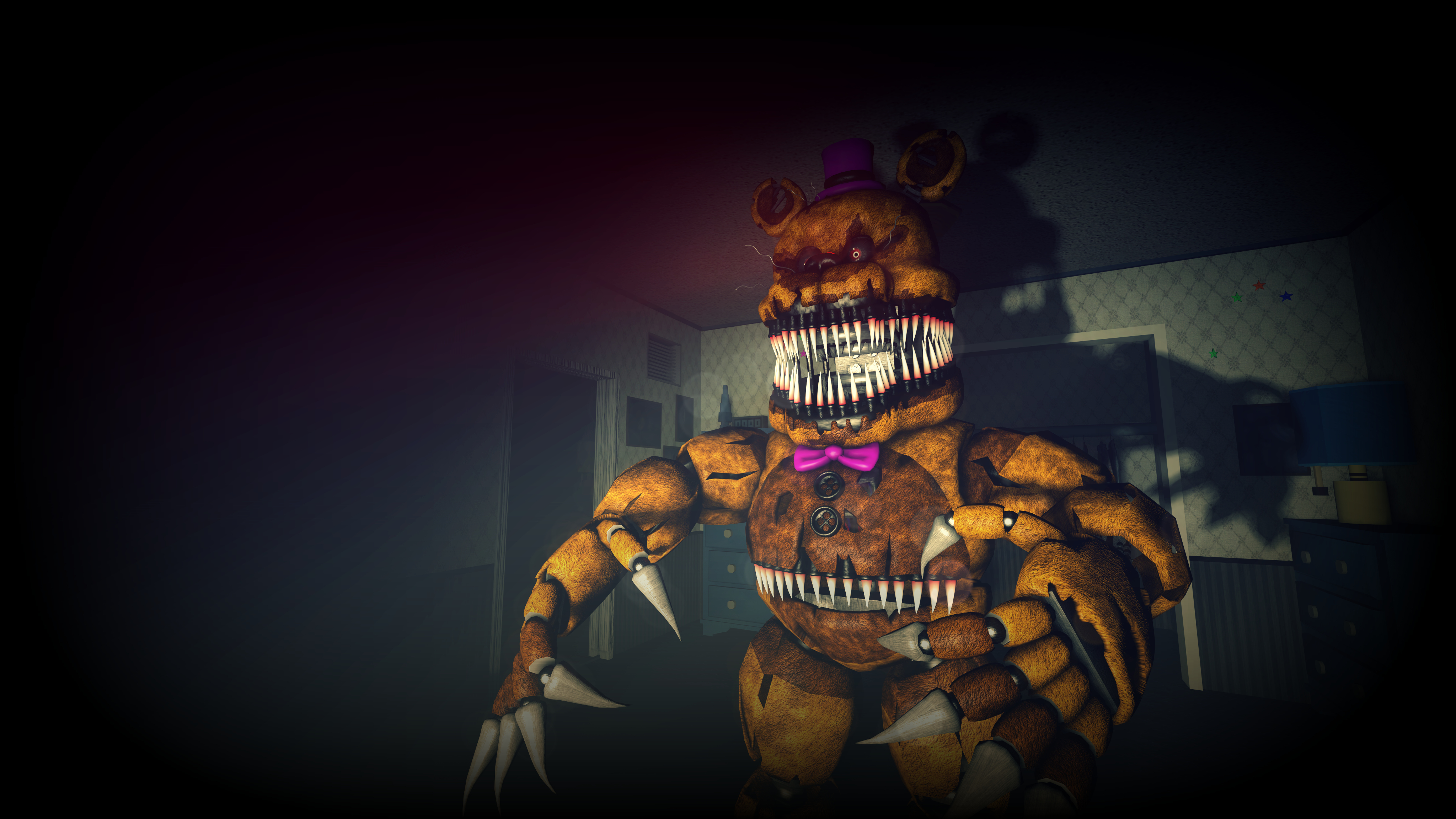 SFM] Grey Nightmare Fredbear (Wallpaper) : r/fivenightsatfreddys