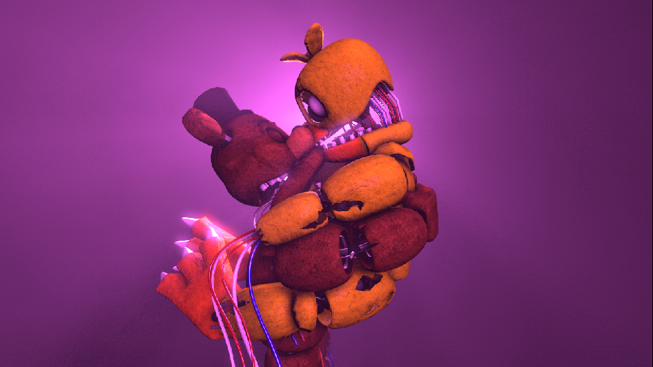 Withered Freddy x Withered Chica.