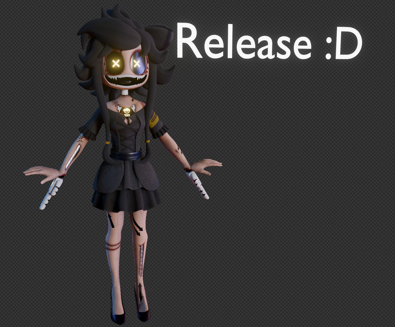 (Murder Drones) Cyn Model Blender Release by ShadowGamer2000 on DeviantArt