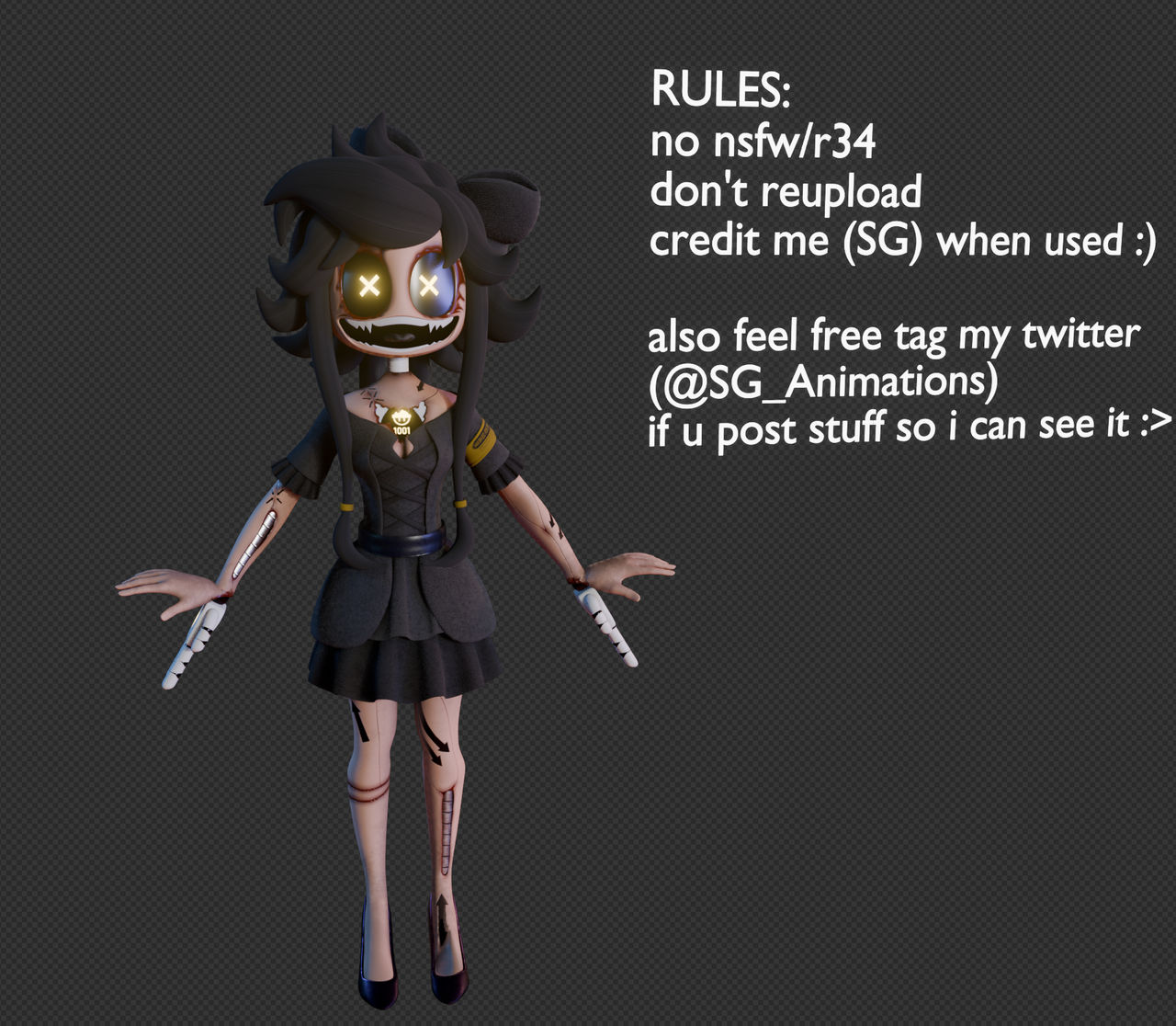 (Murder Drones) Cyn Model Blender Release by ShadowGamer2000 on DeviantArt