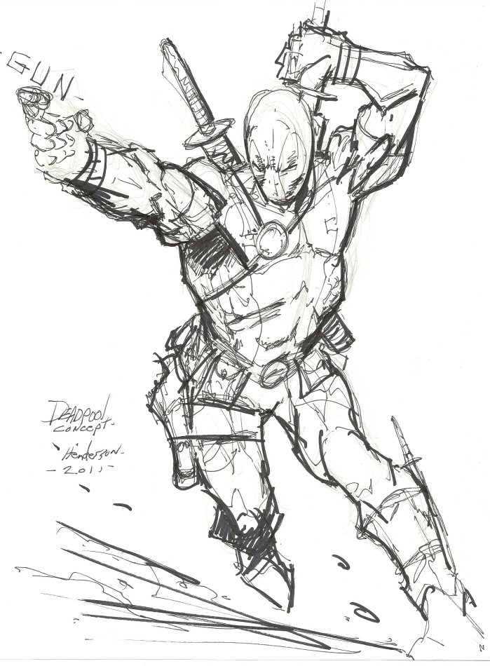 Deadpool Concept For Pencils By Dogsoldierr On Deviantart
