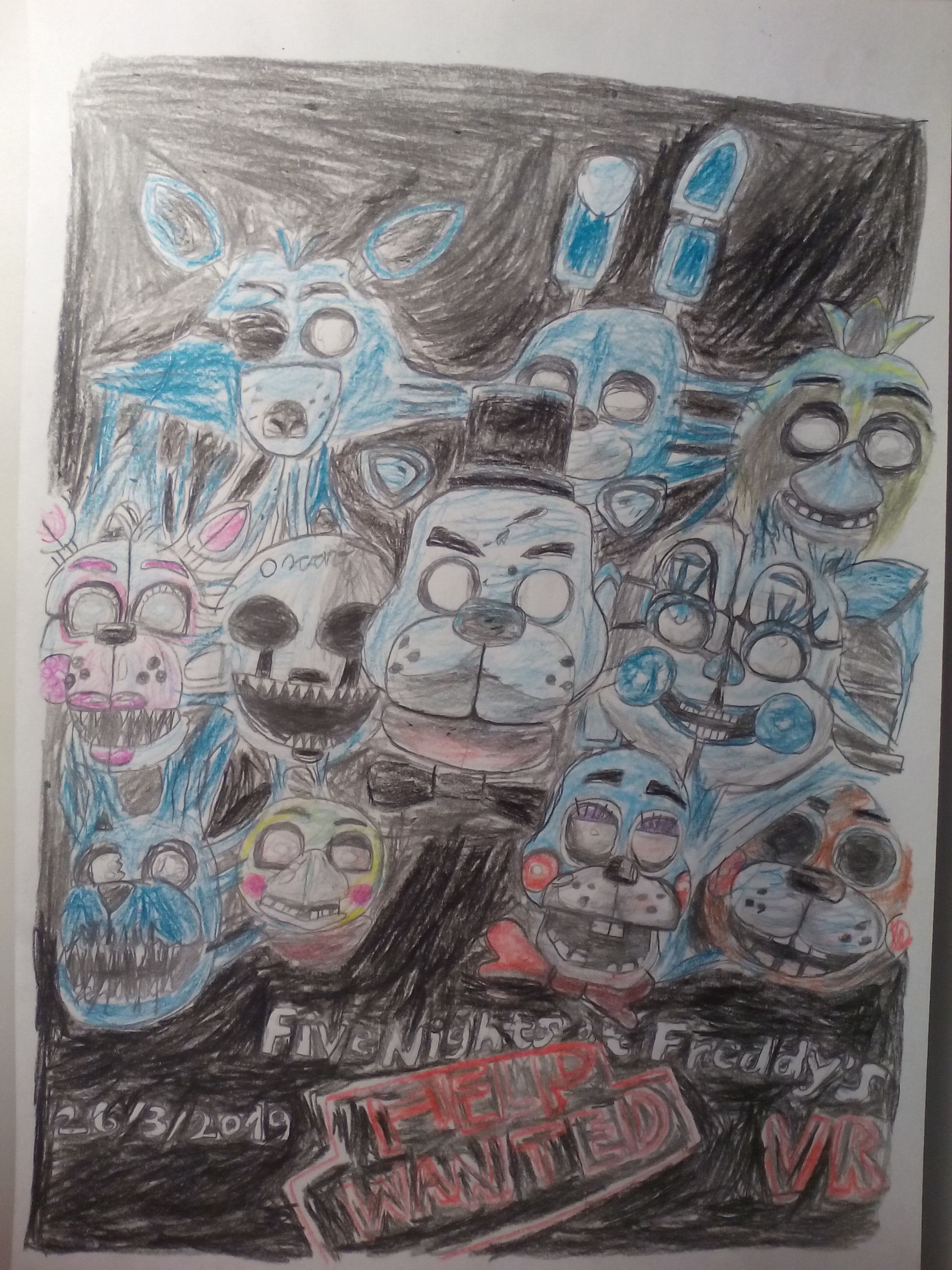 Fnaf Help Wanted 4 Years (a recreation of a drawing parallelopussy made) :  r/fivenightsatfreddys