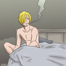 Waiting for you, Sanji fan art coloring