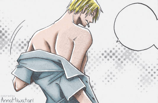 Baby take off your shirt, sexy Sanji coloring