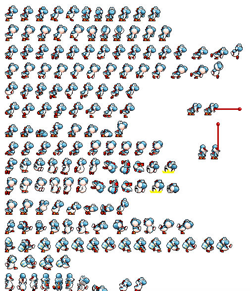 Tako the Yoshi Sprite Sheet by ClassicKnuckles124 on DeviantArt