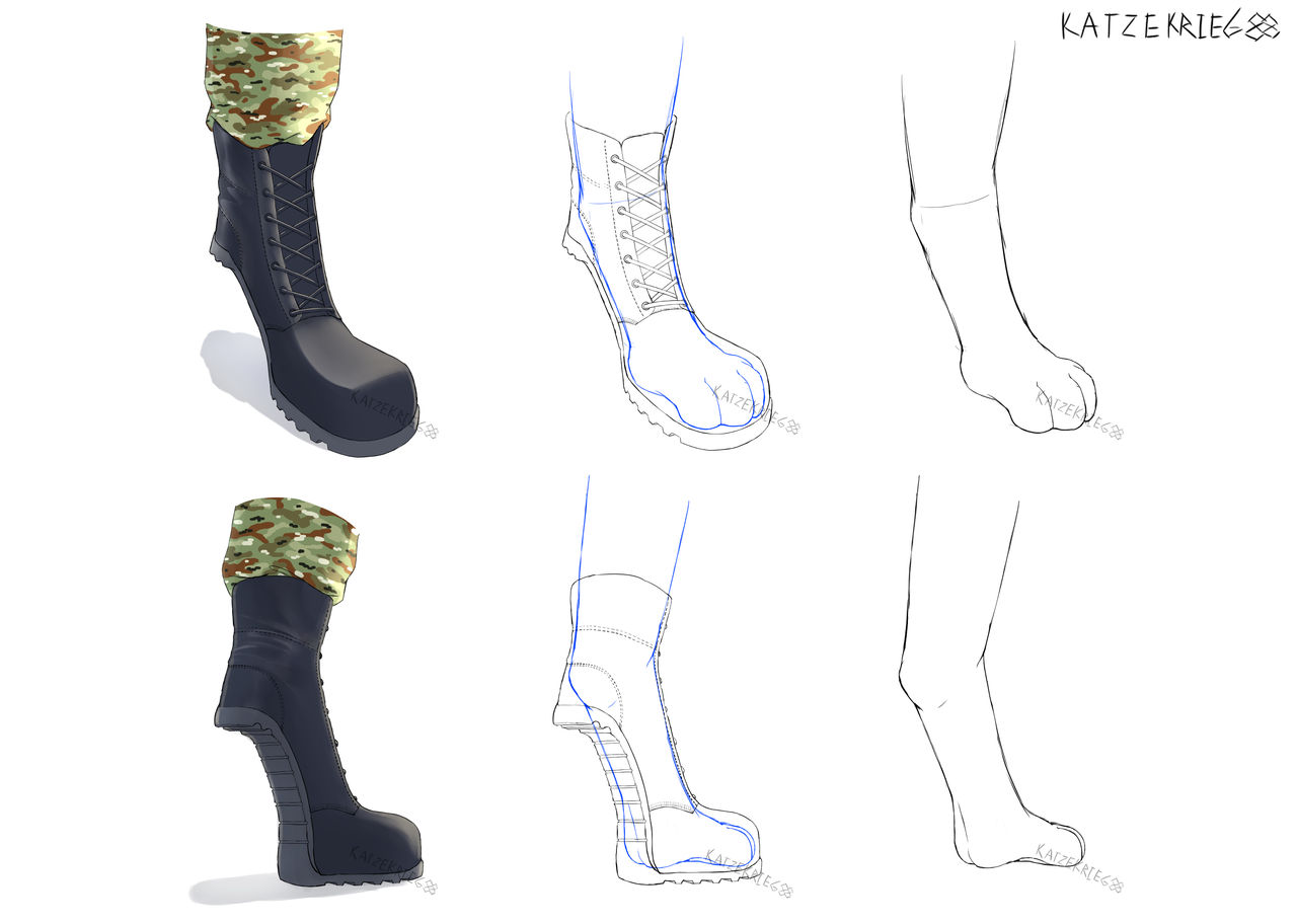Boot Base Deviantart Anthro Combat boots design by KunstlerKatze77 on DeviantArt