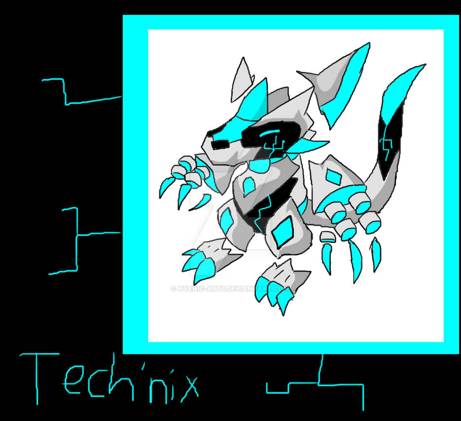 Tech Names Oc Technix/ new oc by Hyenic-arts on DeviantArt