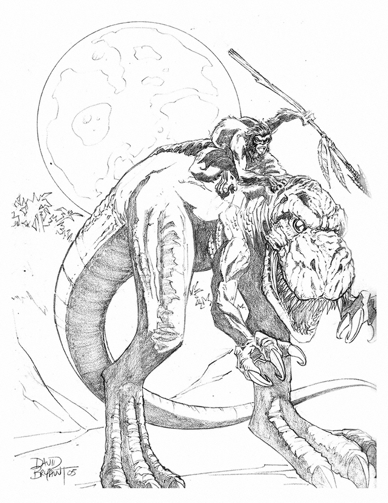 Devil Riding Dinosaur Commission Devil Dinosaur by crazybeego on DeviantArt