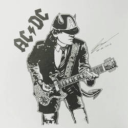 Angus Young ACDC by Brono