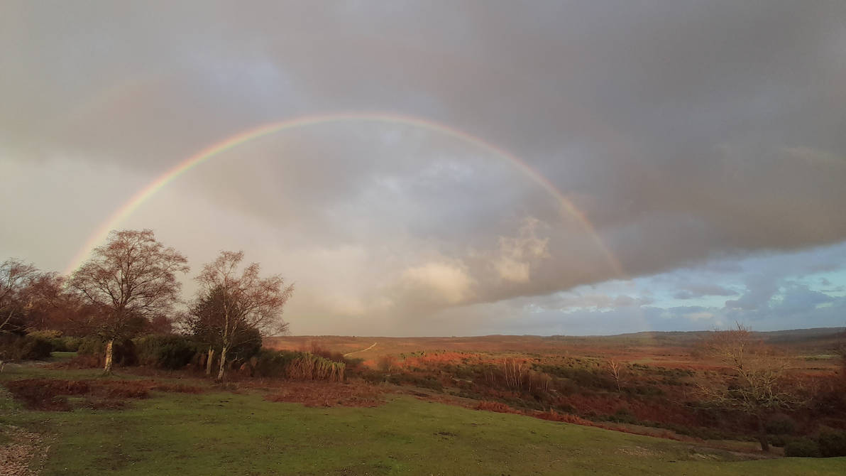 Rainbows over the New Forest by nerfpainter123 on DeviantArt