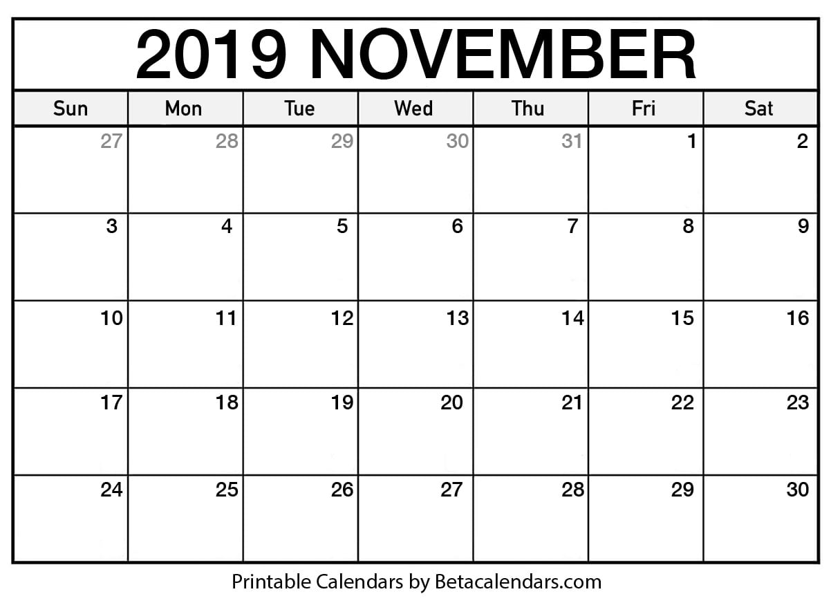 Printable November 19 Calendar By Betacalendars On Deviantart Printable November 19 Calendar By Betacalendars On Deviantart