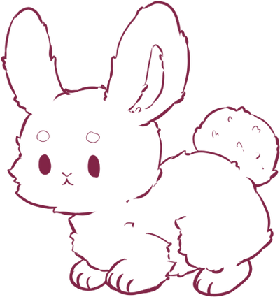 Stuffed Bunny Lineart by ToothNone on DeviantArt