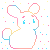 Rainbow Bunny -  F2U Icon