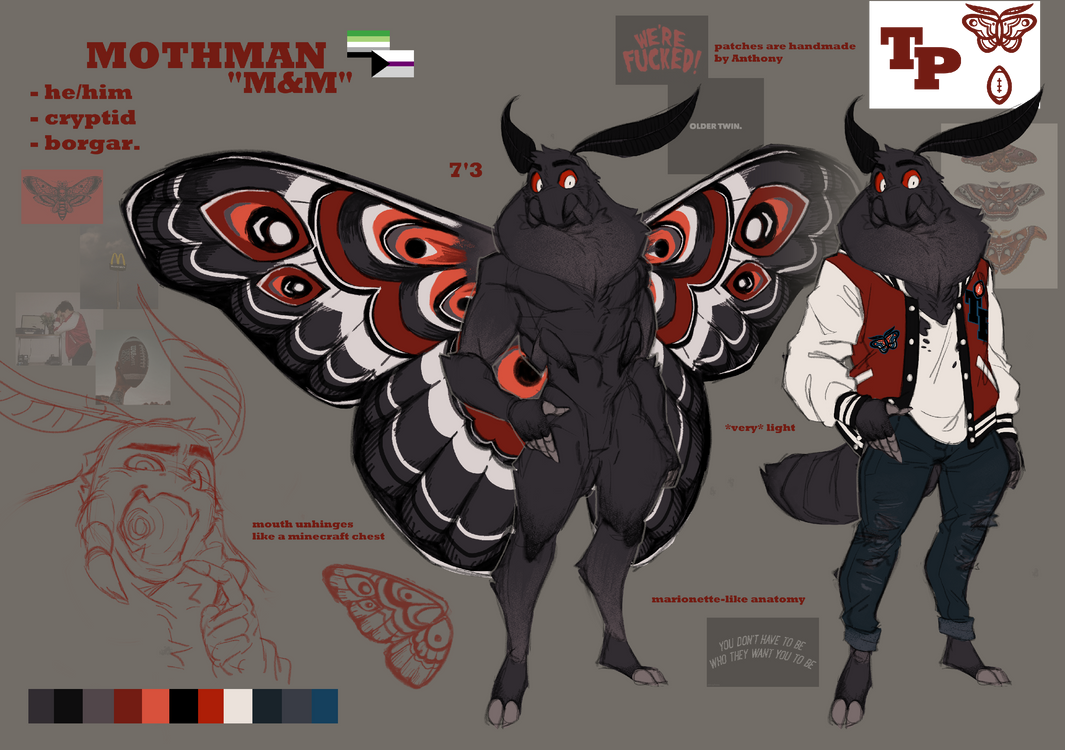 Mothman Behind mothman ref by katsudonKnockoff on DeviantArt