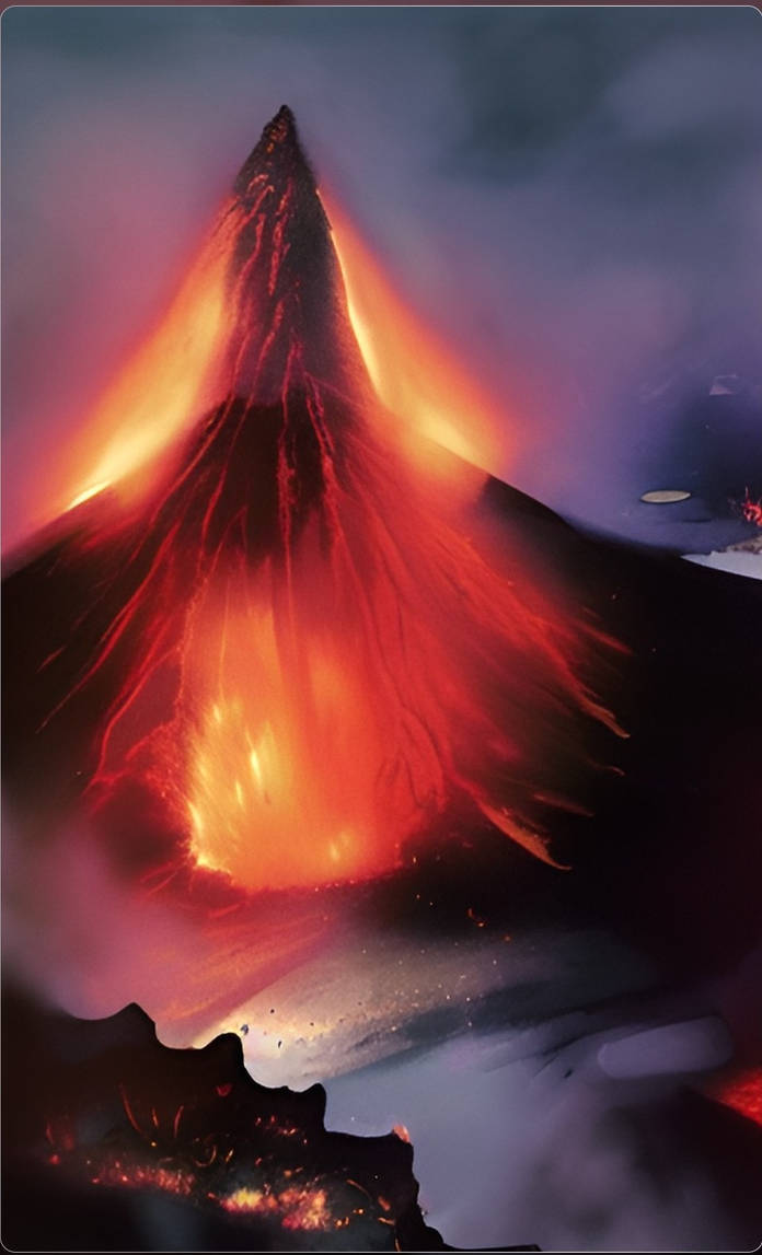 Volcano Deviantart Erupting volcano by Wolfyart007 on DeviantArt