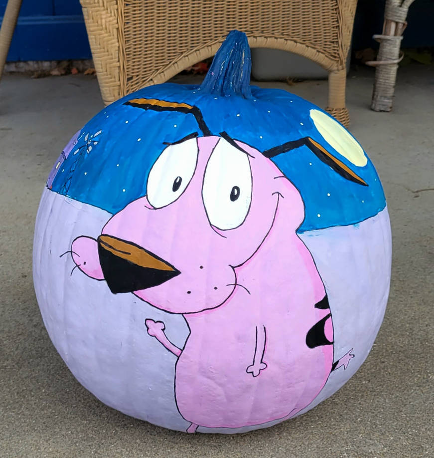 Courage The Cowardly Dog Pumpkin by WowLovely88 on DeviantArt