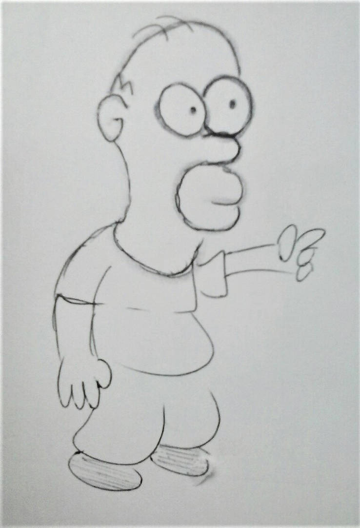 Simpson Poiting Homer Simpson Pointing At Something by DexStewart13 on DeviantArt
