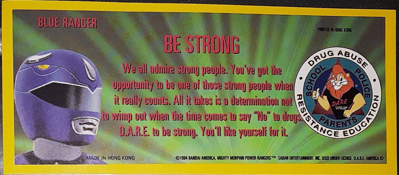 Power Rangers D.A.R.E. Bookmark by DexStewart13 on DeviantArt