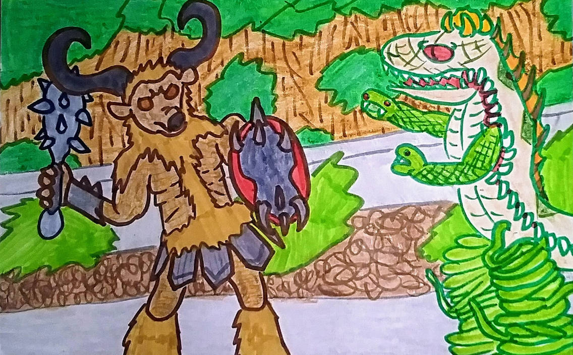 Minotaur and Snizzard by DexStewart13 on DeviantArt