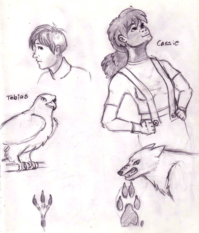 Animorphs pencil art - Tobias and Cassie by dsagoa on DeviantArt