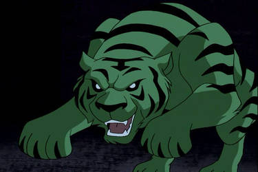 Beast Boy as a tiger