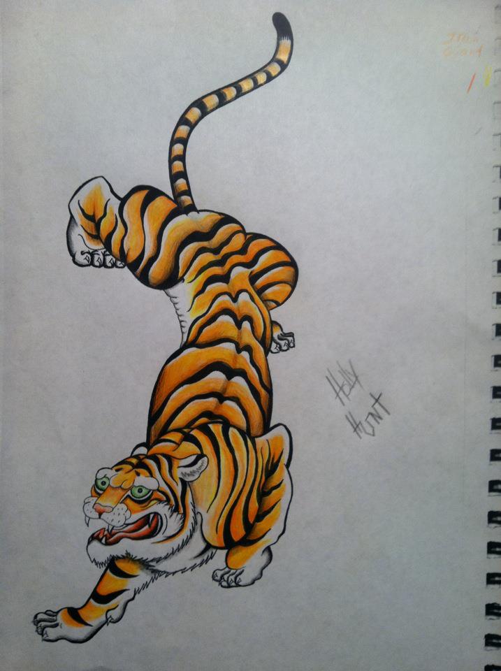 photo Traditional Japanese Tiger Art my traditional tiger by clearfishink on