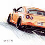 Nissan GT-R drawing