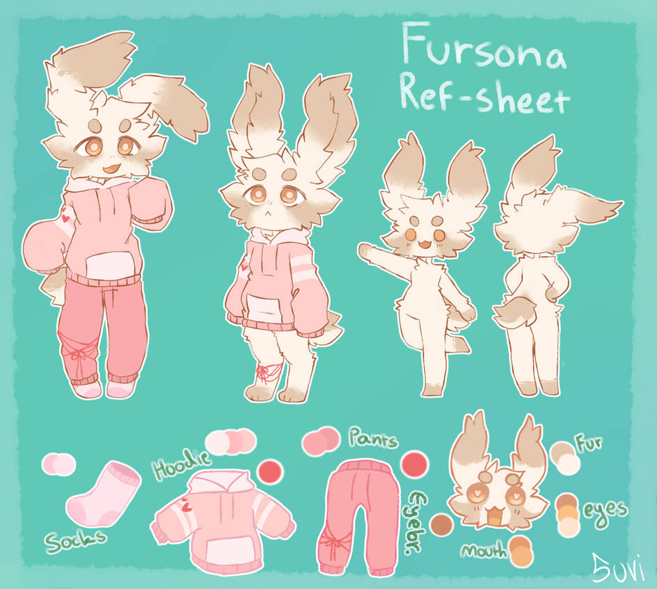 Fursona Ref-sheet by SpookySuvi on DeviantArt