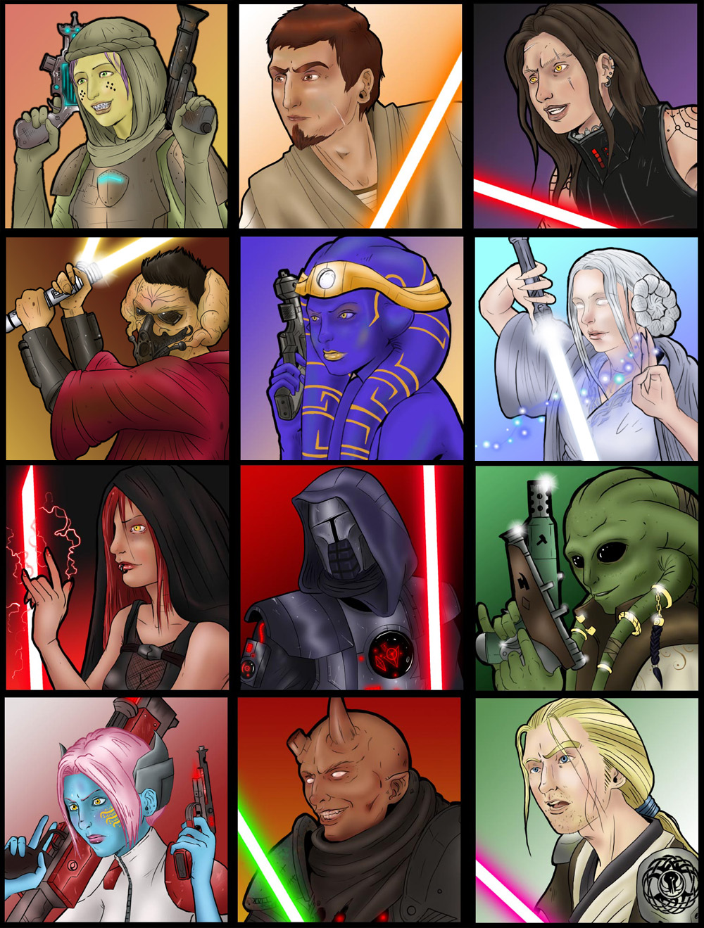 Swtor Main Characters SWTOR Character Portraits by Seithe on DeviantArt