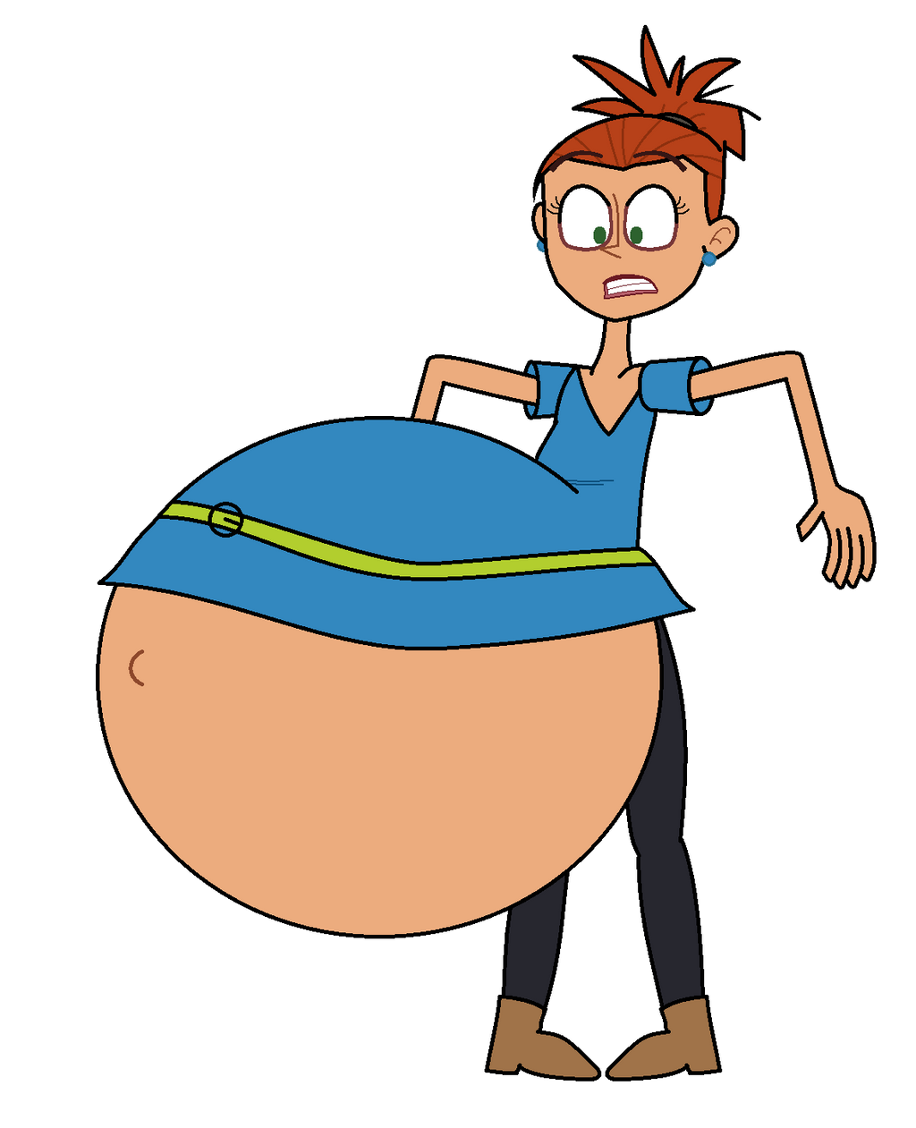 Amanda's big belly by AngrySigns on DeviantArt