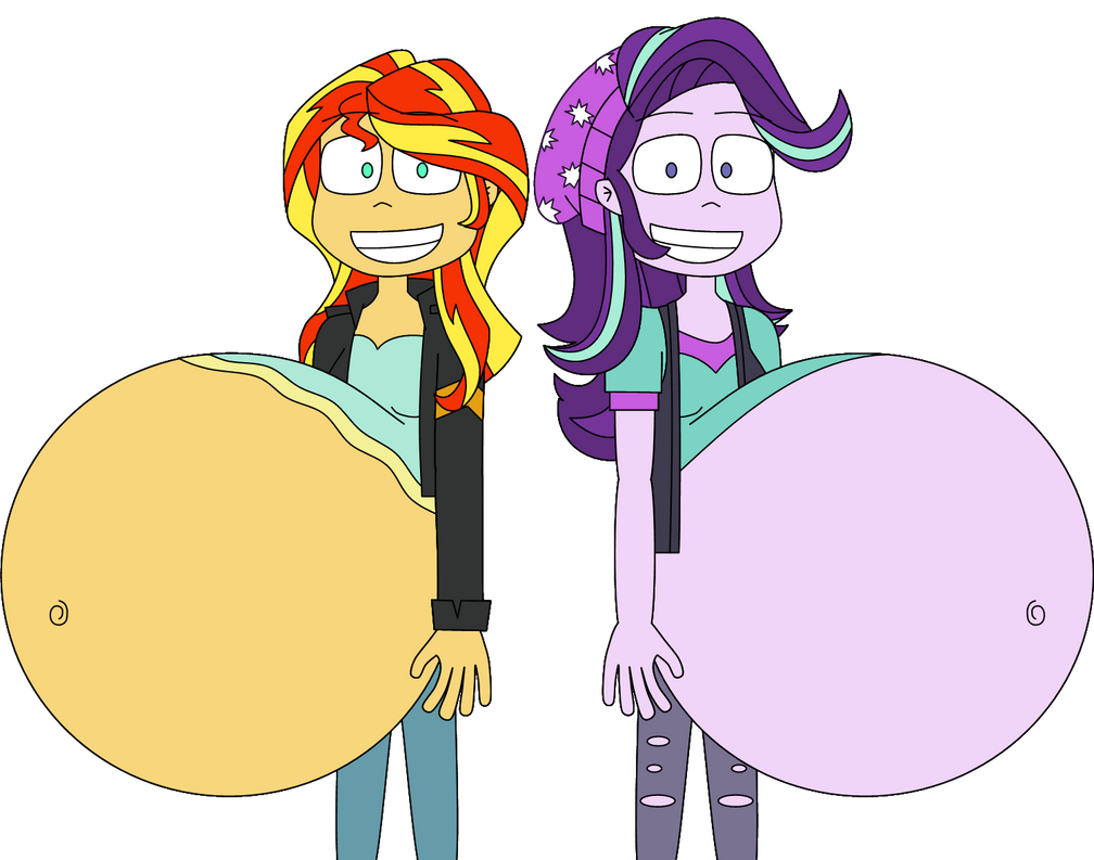 Pregnant Sunset Shimmer And Starlight Glimmer By Angry Signs On Deviantart 