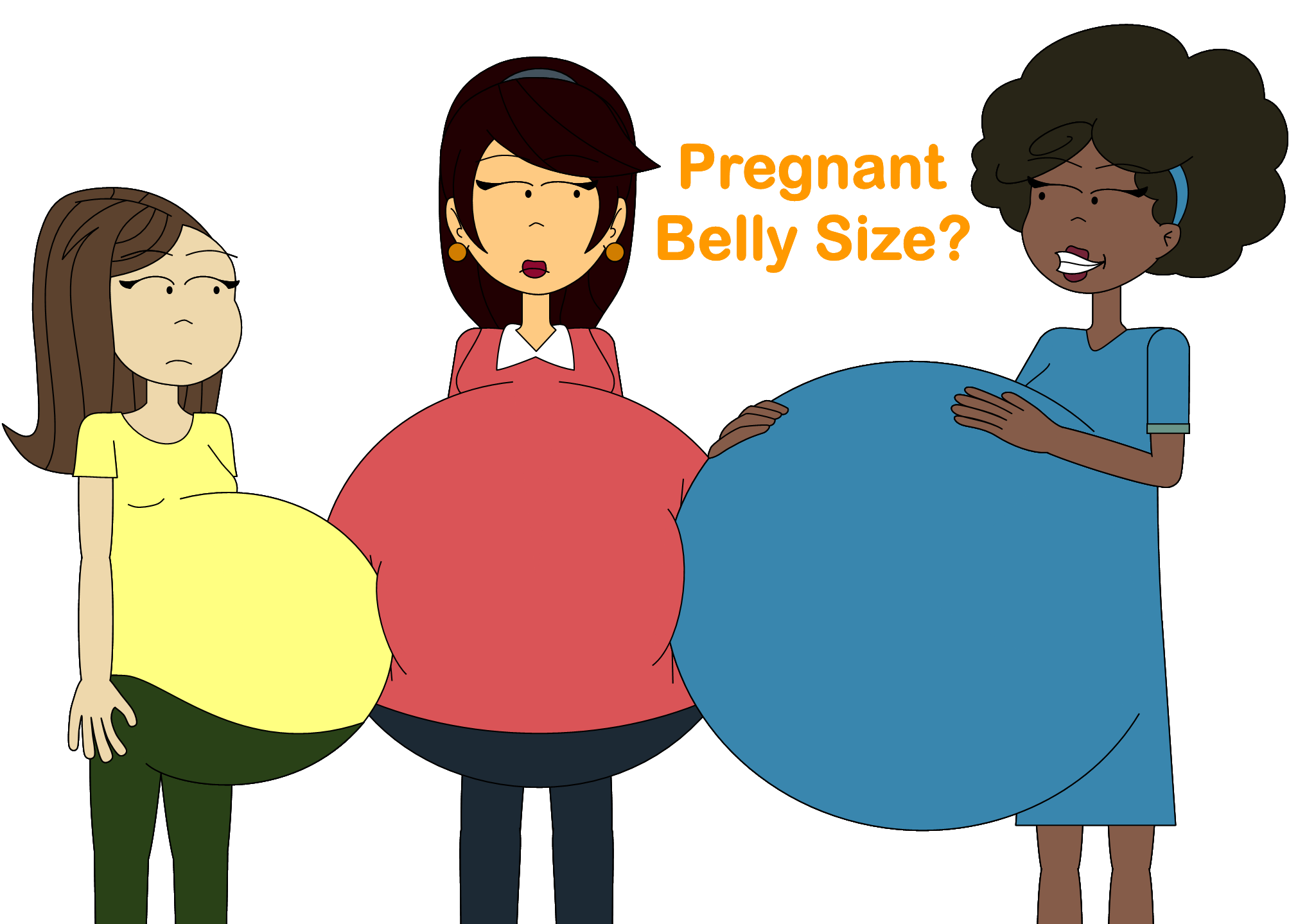Why Pregnant Women Have Normal And Bigger Bellies By Angrysignsreal On Deviantart