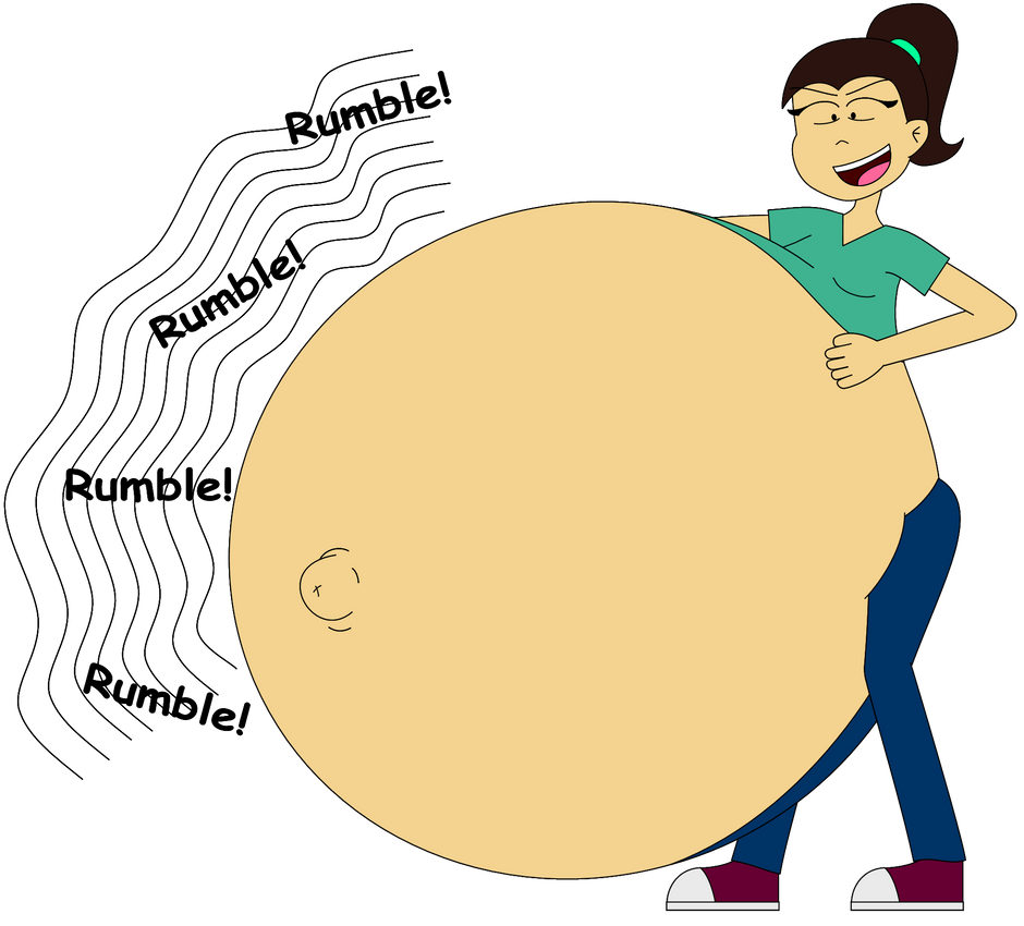 Jackie's powerful belly rumble by AngrySignsReal on DeviantArt