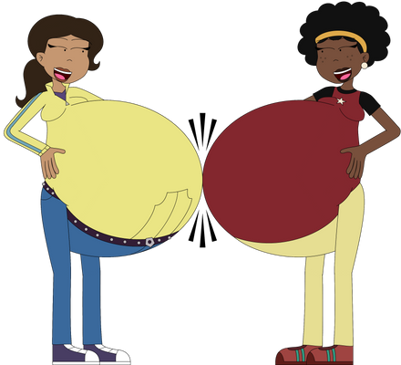Koki and Aviva belly bump