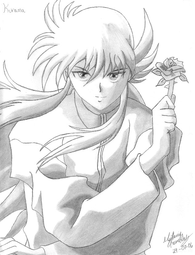 Kurama with a rose