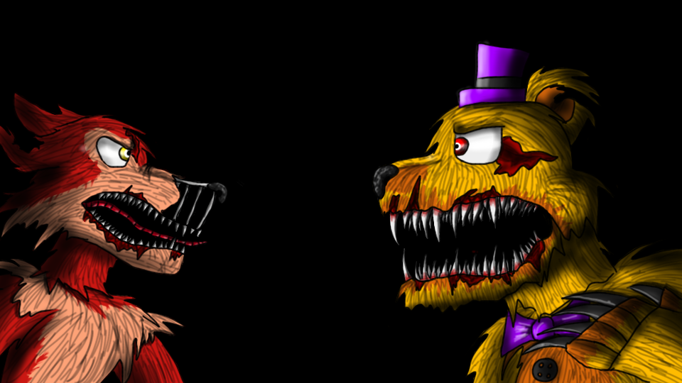 Nightmare Foxy and Nightmare Fredbear Cosplay by brnnightmare on DeviantArt