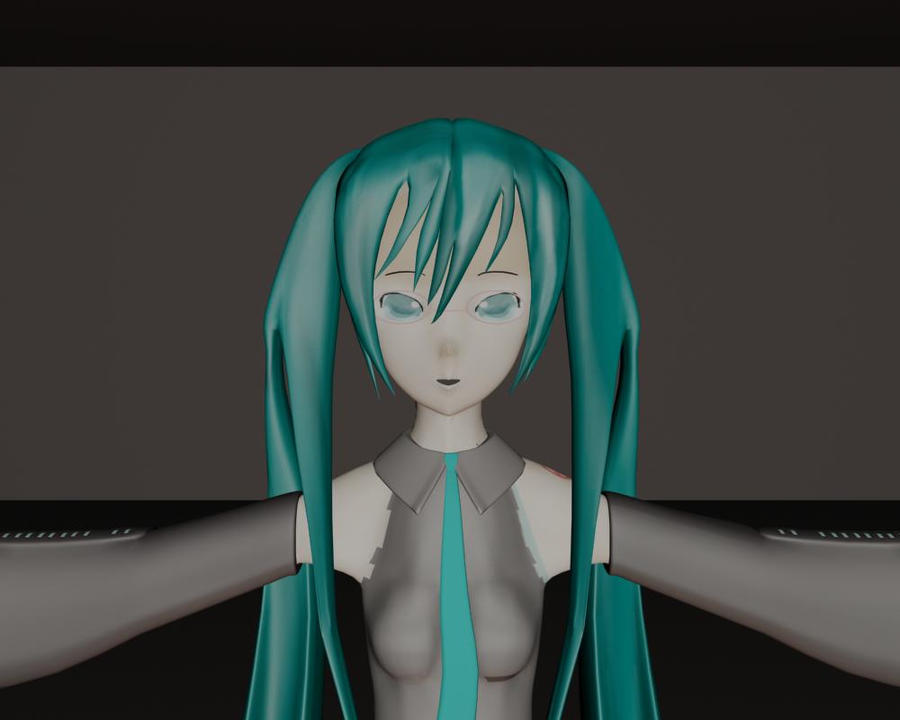 Miku R3 Model Hatsune Miku 3D Model by CodeTenshi on DeviantArt