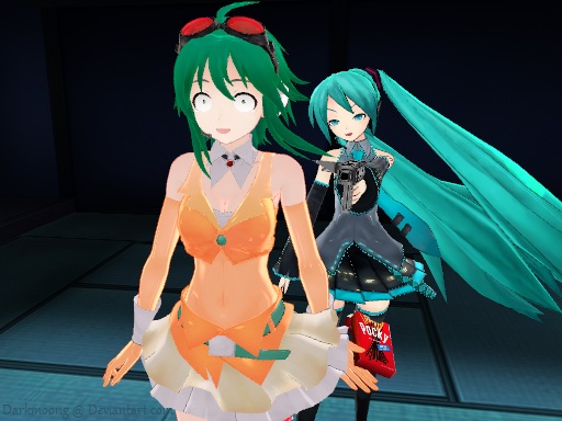 Gumi Tried To Steal Miku's Pockys Again