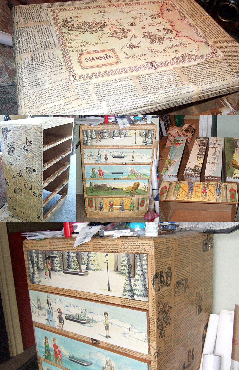 Narnia decoupage dresser