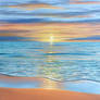 Sunset Over Turquoise Water