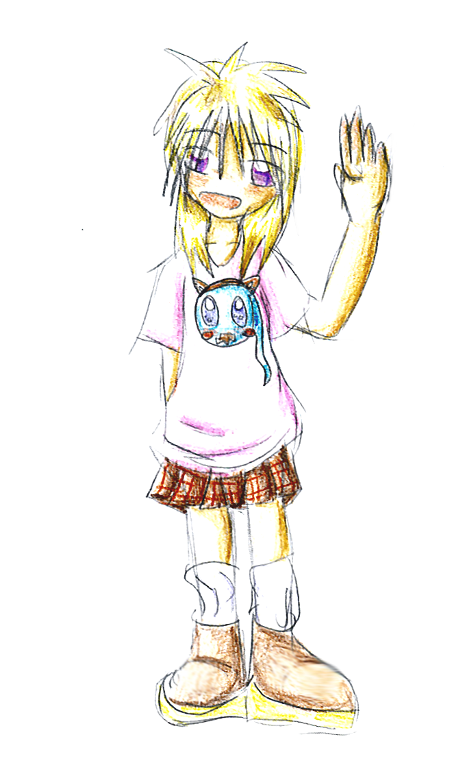 Girl waving