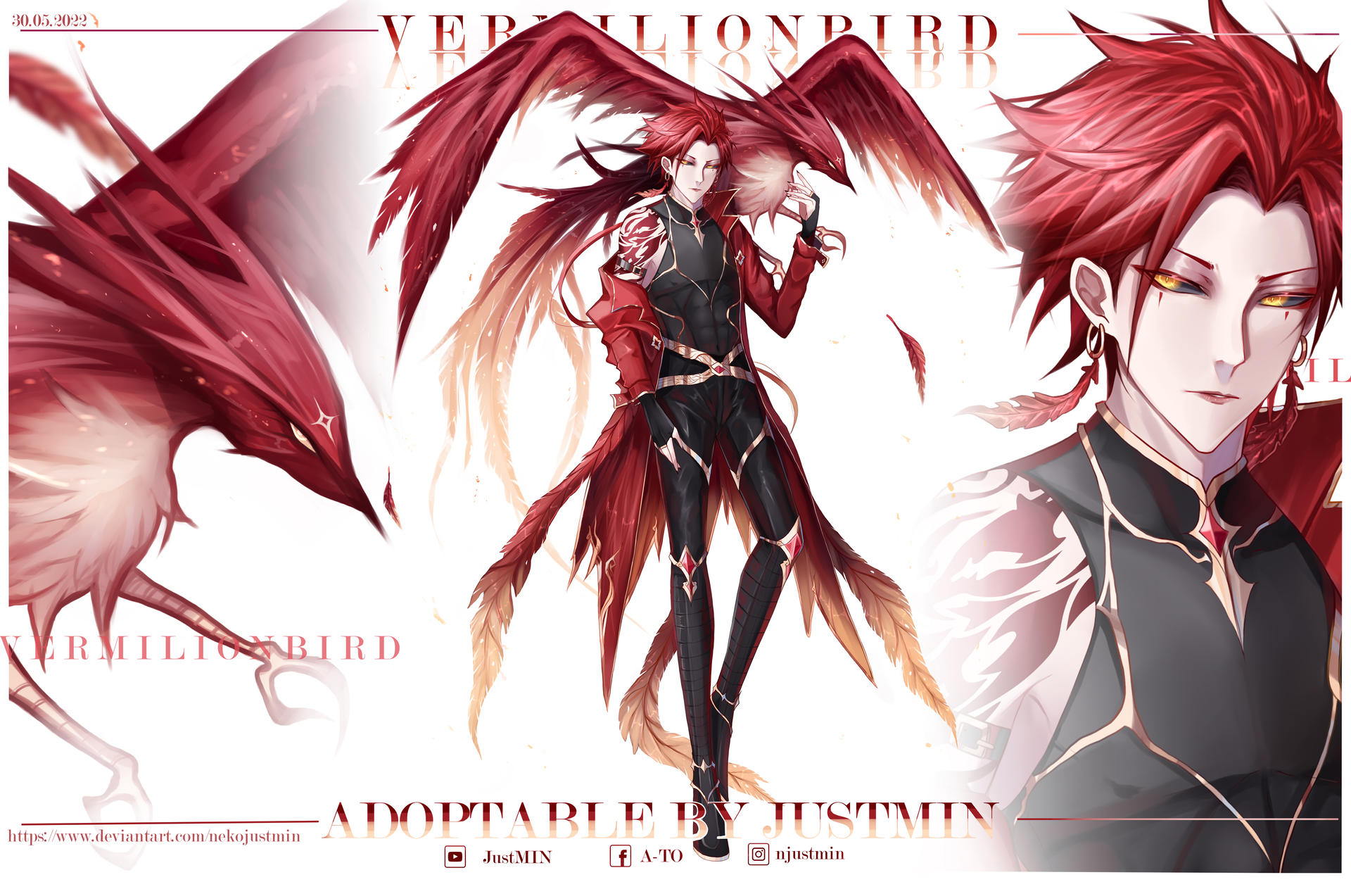 (CLOSE) Adoptable VERMILION BIRD by NEKOJUSTMIN on DeviantArt