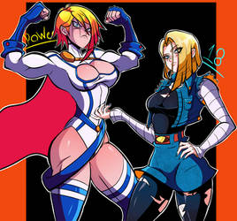 Android 18 and Powergirl