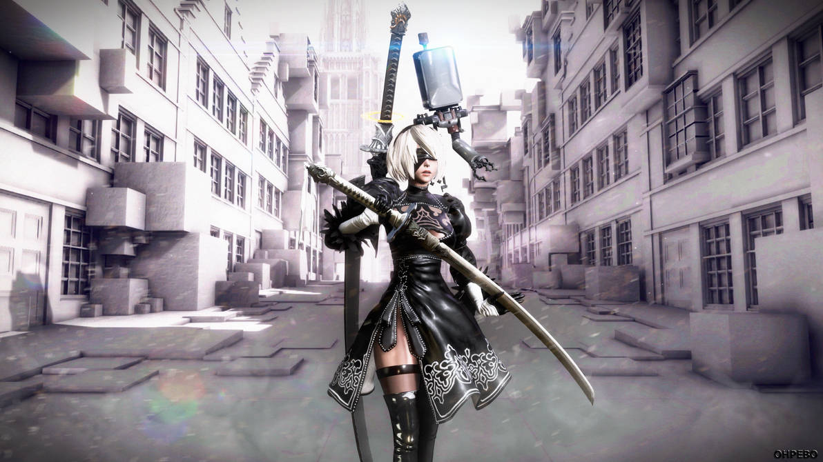 Angry 2b 2B - trouble REDUX by OhpEbo on DeviantArt