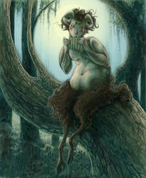 Satyr in a tree
