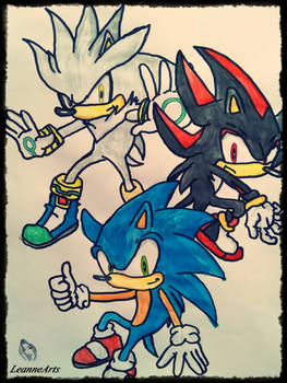 LeanneArts - Trio ( Sonic, Shadow and Silver )