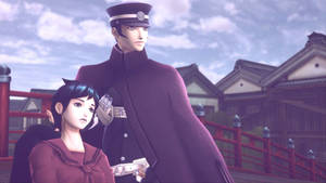 Raidou and Kaya ( game ending screenshoot )