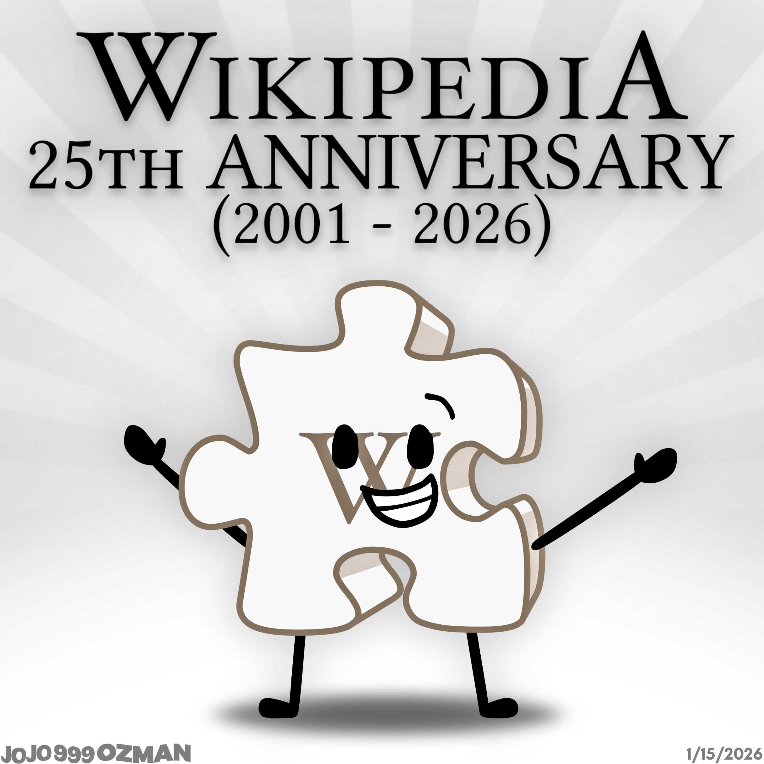 Deviantart Wikipedia Wikipedia 25th Anniversary by J0J0999Ozman on DeviantArt