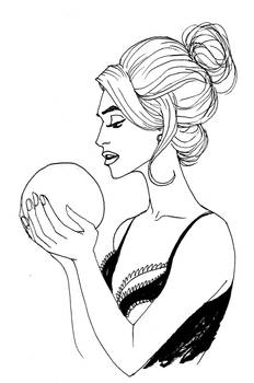 Girl holding a ball