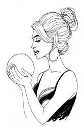 Girl holding a ball